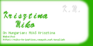 krisztina miko business card
